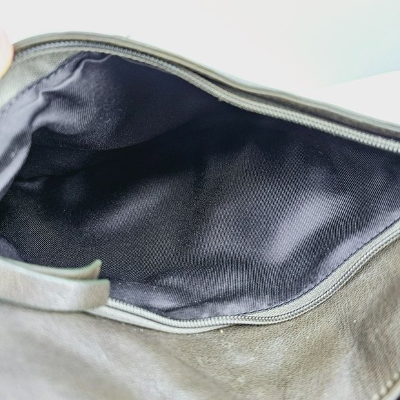 Lucky Brand Moxa Crossbody Bag Dark Moss Green Leather Zip Snap Inside Pockets - Picture 9 of 14